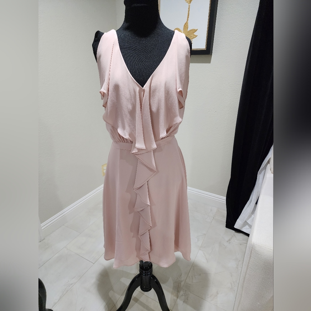 BCBGMAXAZRIA Rose ruffle dress. Size 12